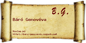 Báró Genovéva névjegykártya